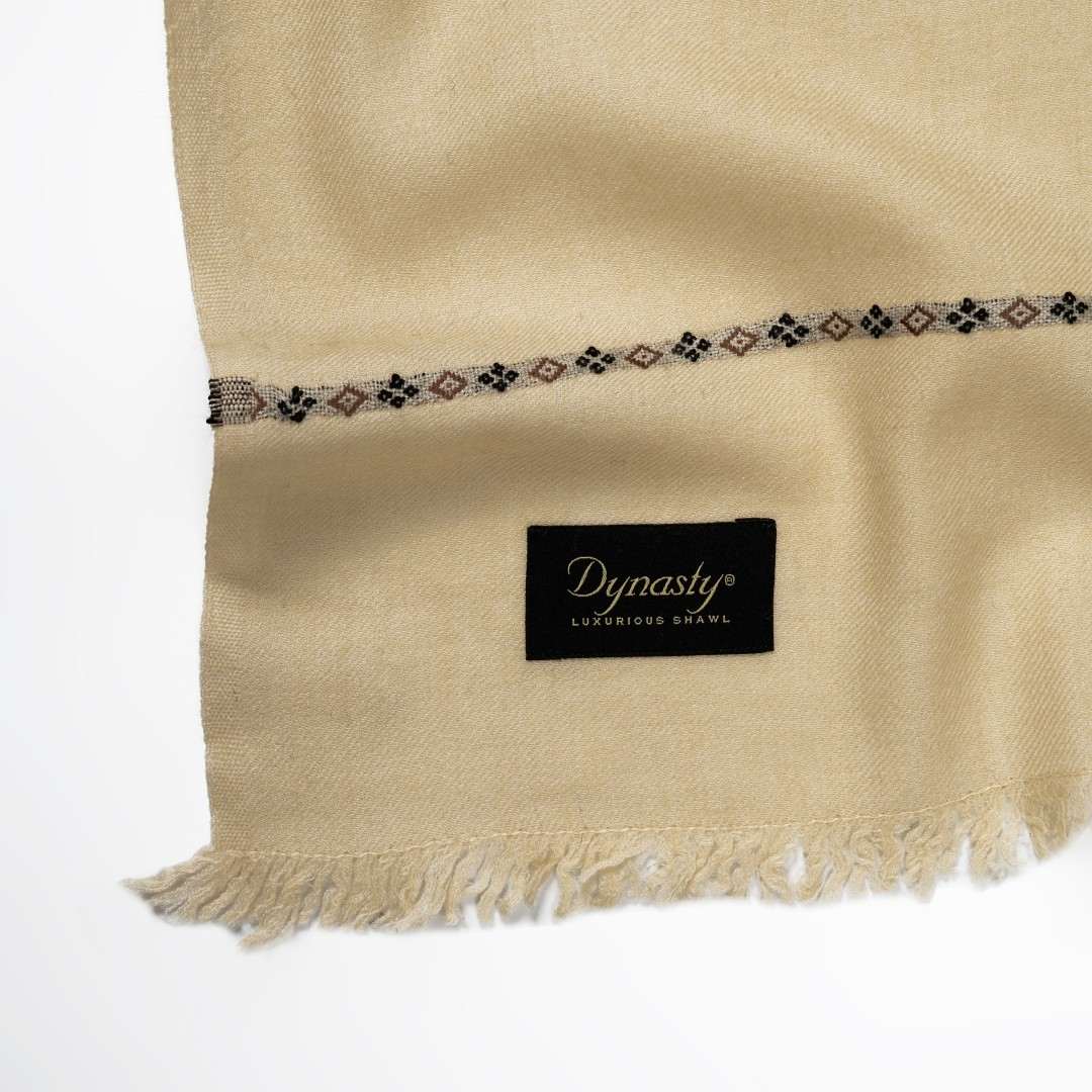 Classic Wool Shawl l Light Beige