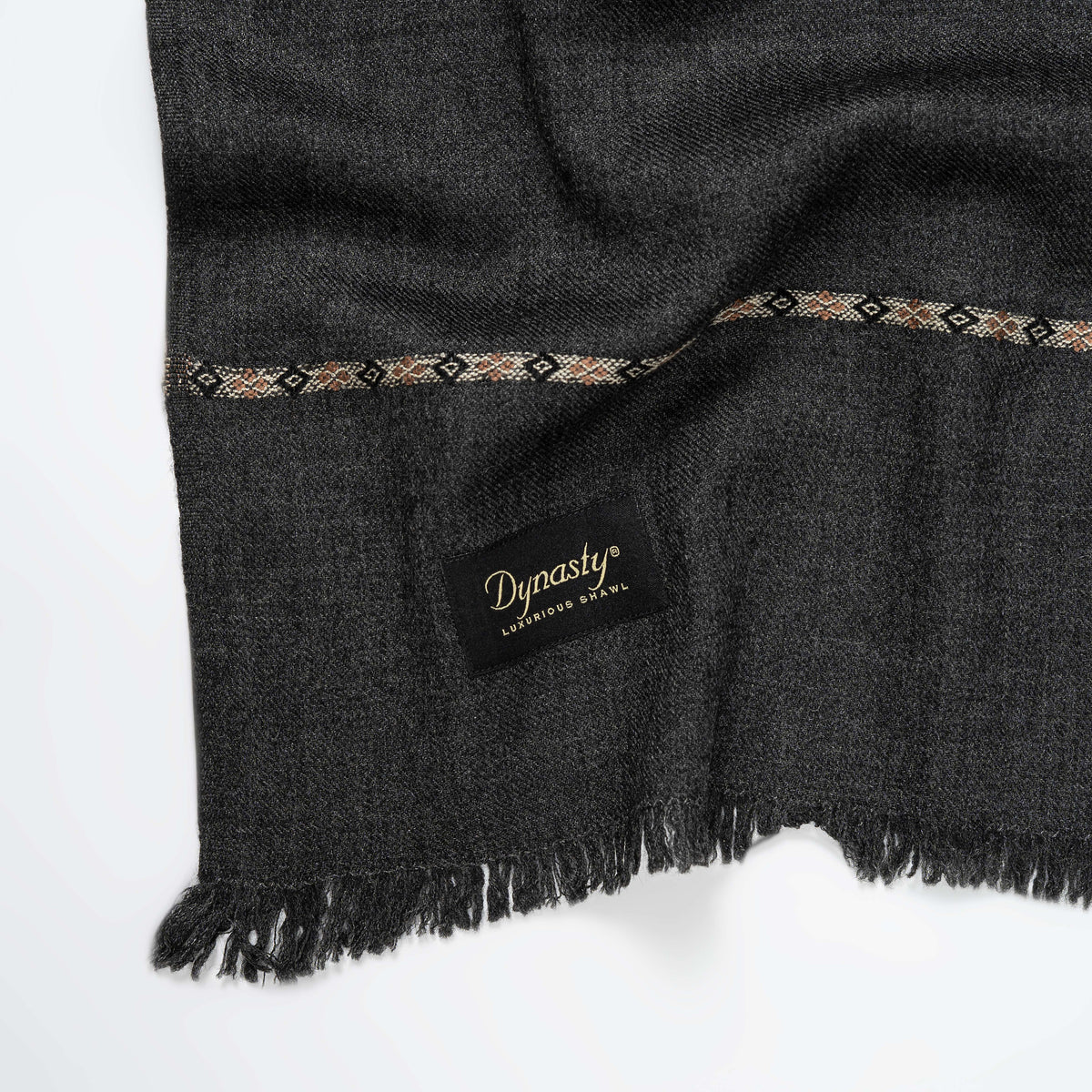Classic Wool Shawl l Charcoal