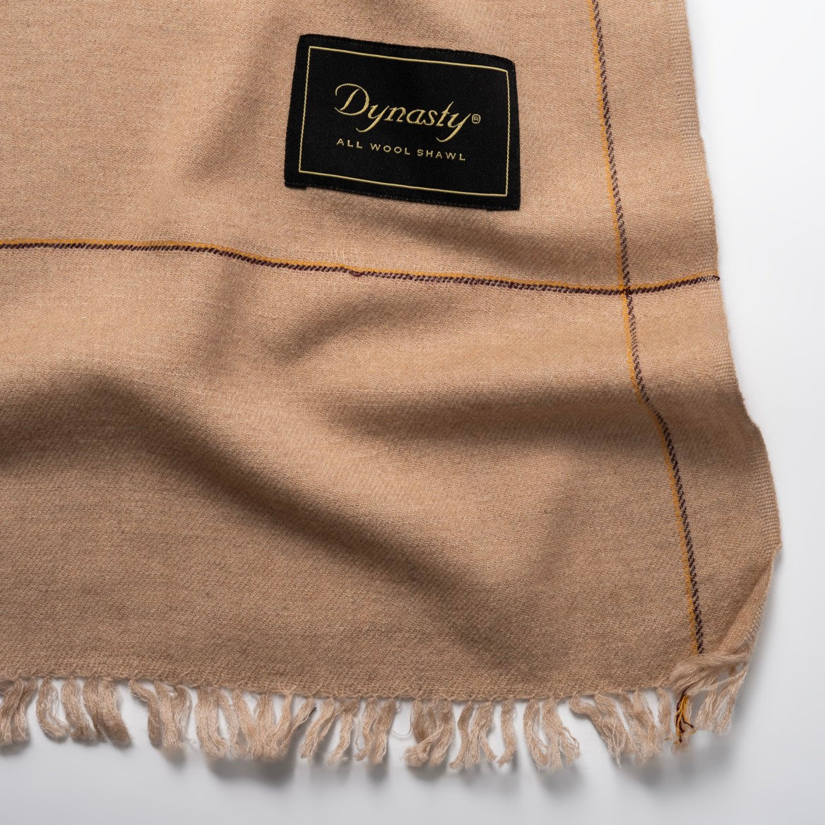 Elegant Wool Shawl l Almond