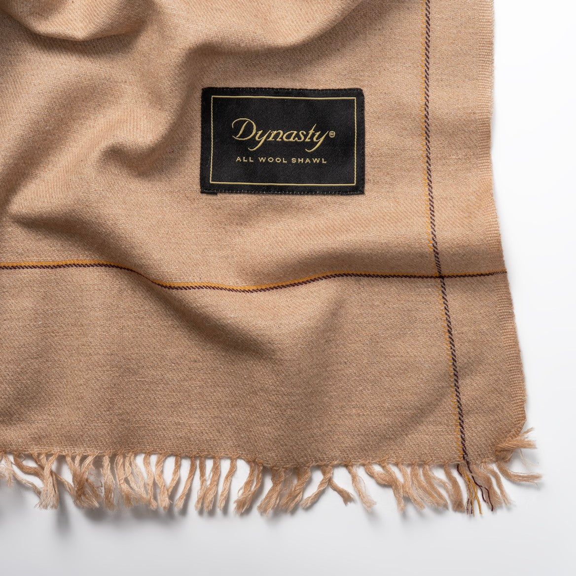 Elegant Wool Shawl l Fawn