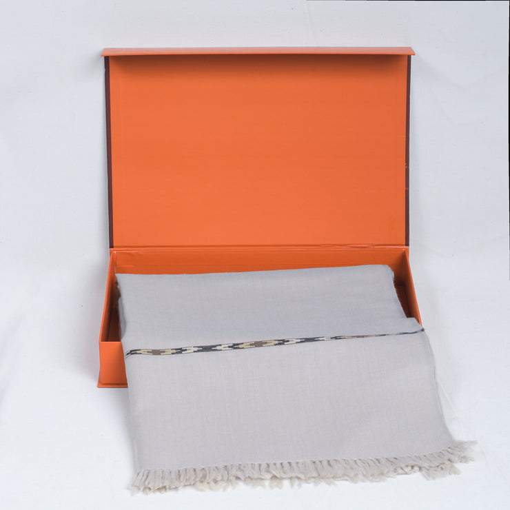 Hand Made Shawl | Light Grey
