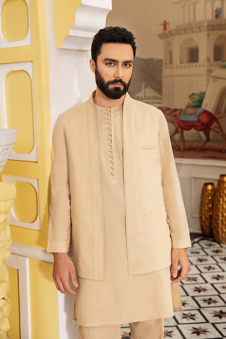 Abraz Beige Waistcoat