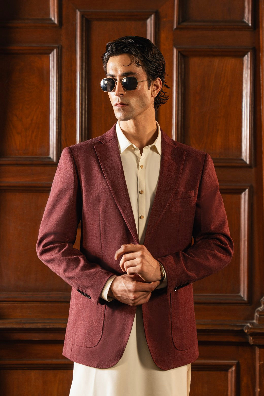 Blended Blazer l Maroon