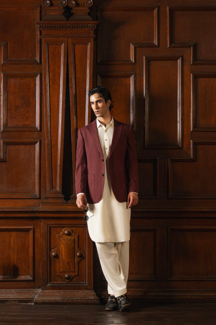 Blended Blazer l Maroon