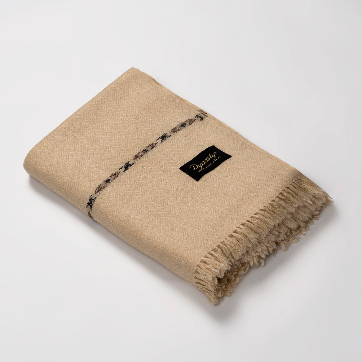 Designer Wool Shawl l Light Brown