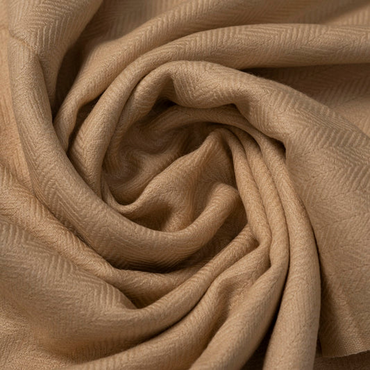 Designer Wool Shawl l Light Brown