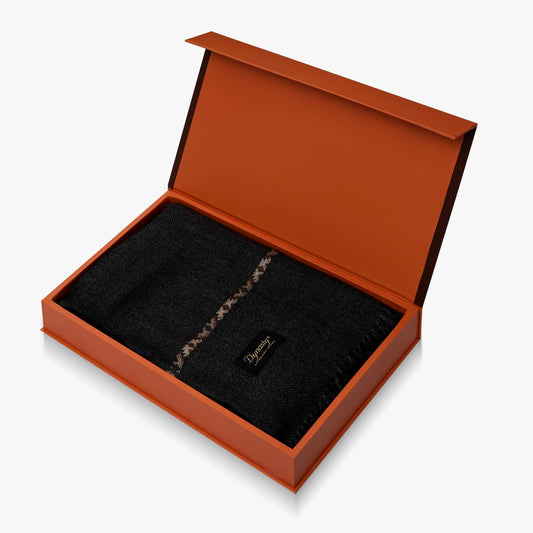 Designer Wool Shawl l Charcoal