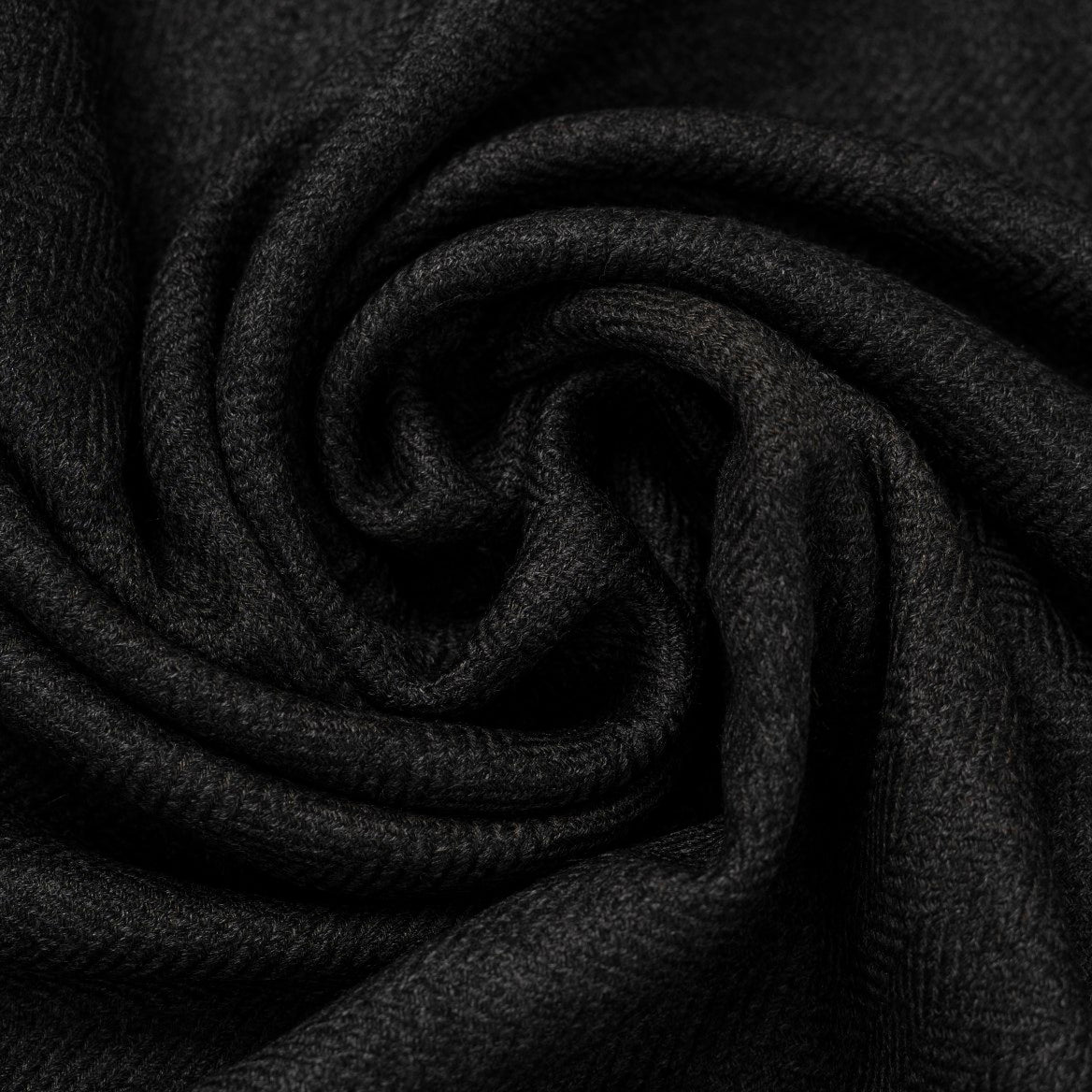 Designer Wool Shawl l Charcoal