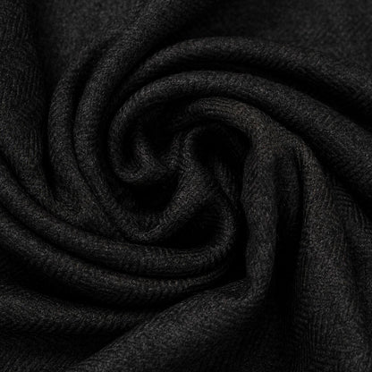 Designer Wool Shawl l Charcoal