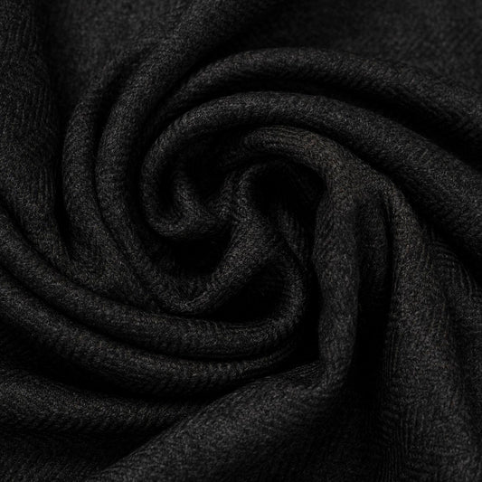 Designer Wool Shawl l Charcoal