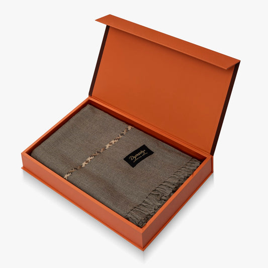 Designer Wool Shawl l Grey