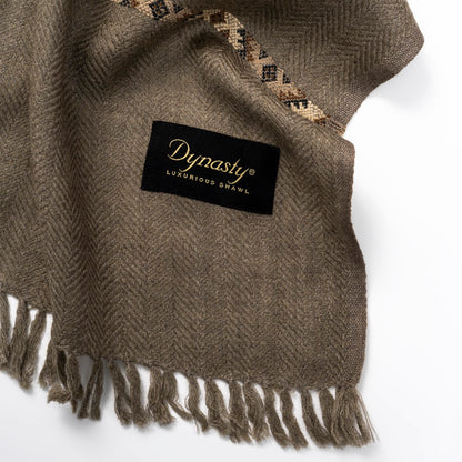 Designer Wool Shawl l Grey