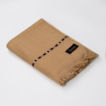 Designer Wool Shawl l Beige