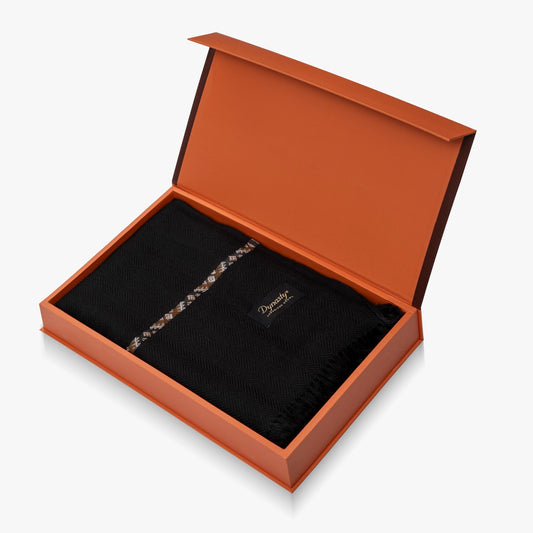 Designer Wool Shawl l Black