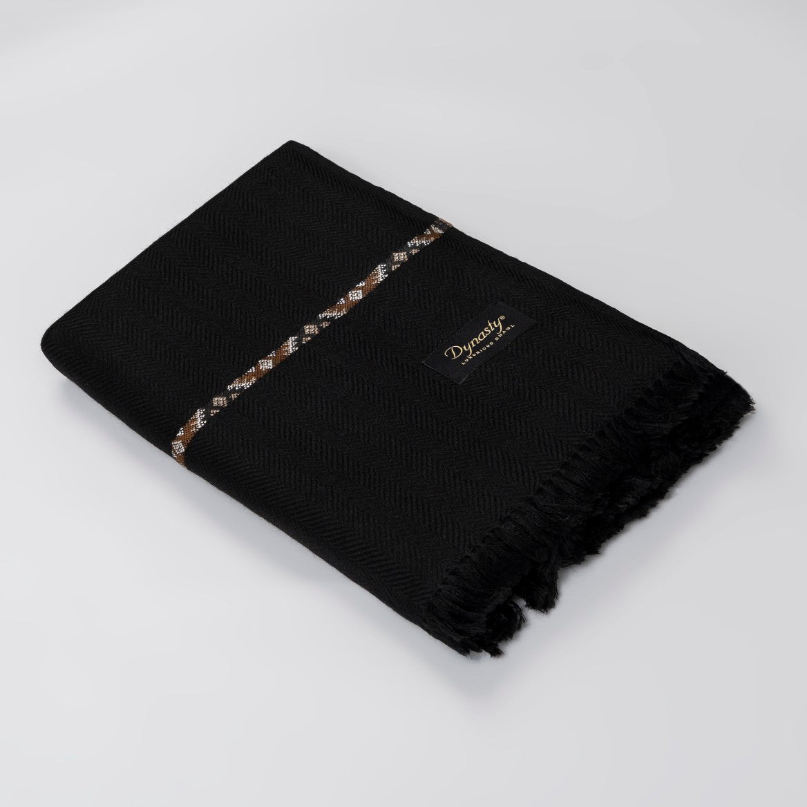 Designer Wool Shawl l Black