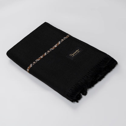 Designer Wool Shawl l Black