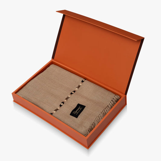 Designer Wool Shawl l Dove