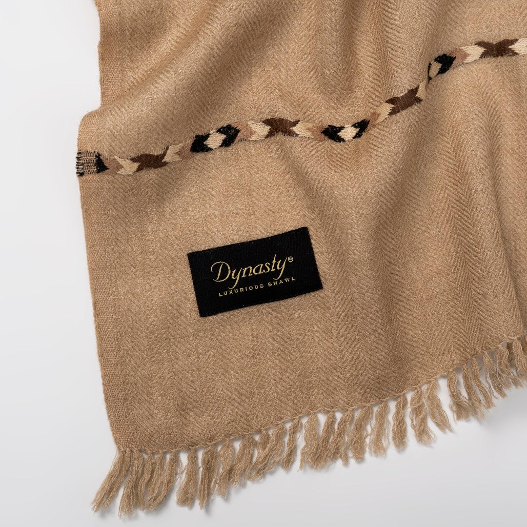 Designer Wool Shawl l Dove