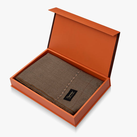 Classic Wool Shawl l Dark Brown