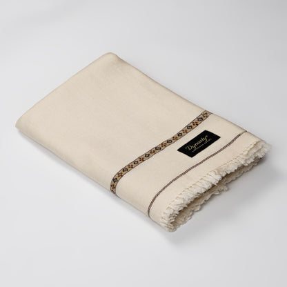Classic Wool Shawl l Cream