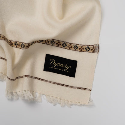 Classic Wool Shawl l Cream