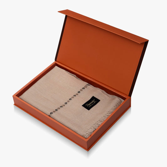 Classic Wool Shawl l Ivory