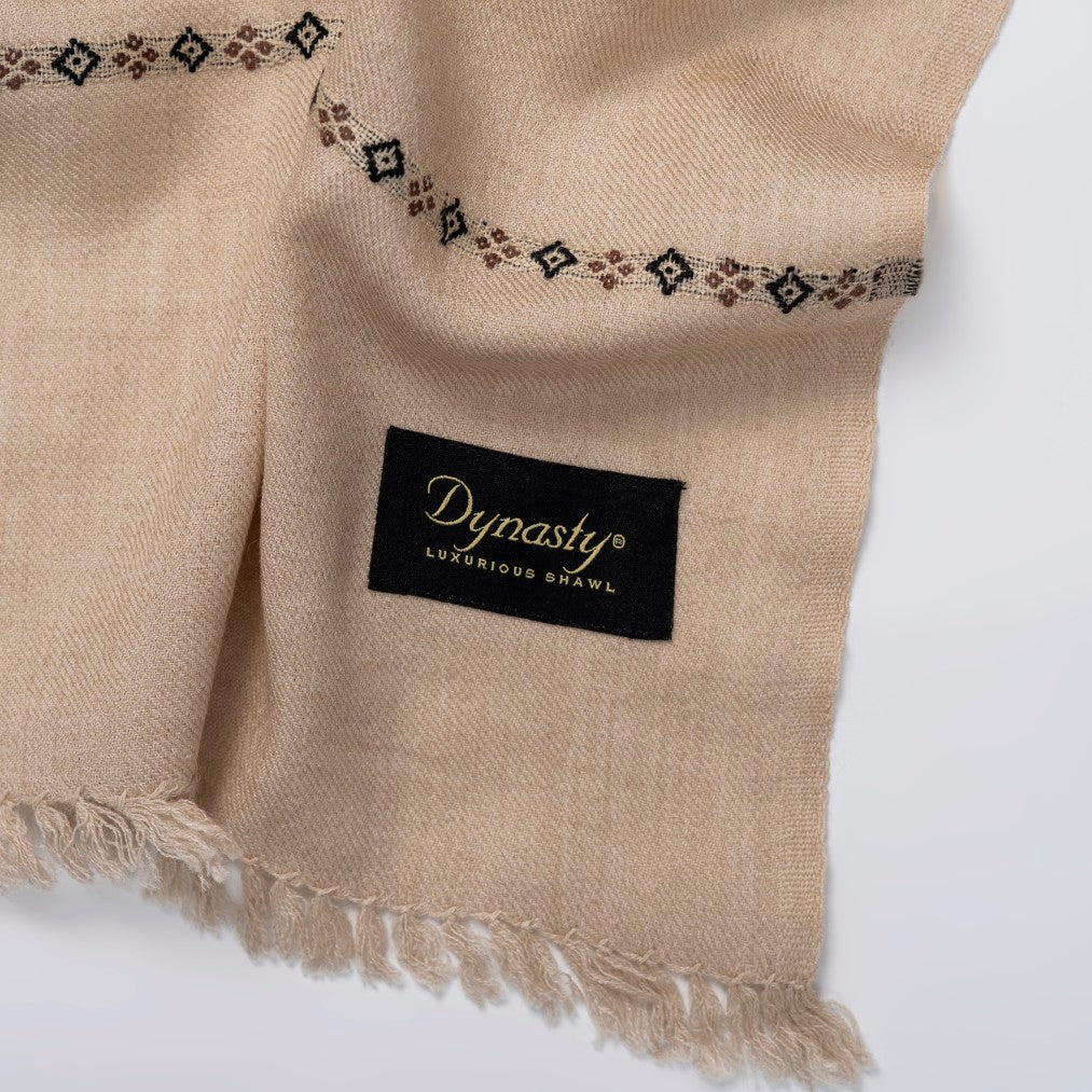 Classic Wool Shawl l Ivory