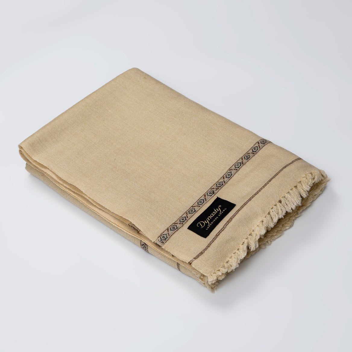 Classic Wool Shawl l Light Beige