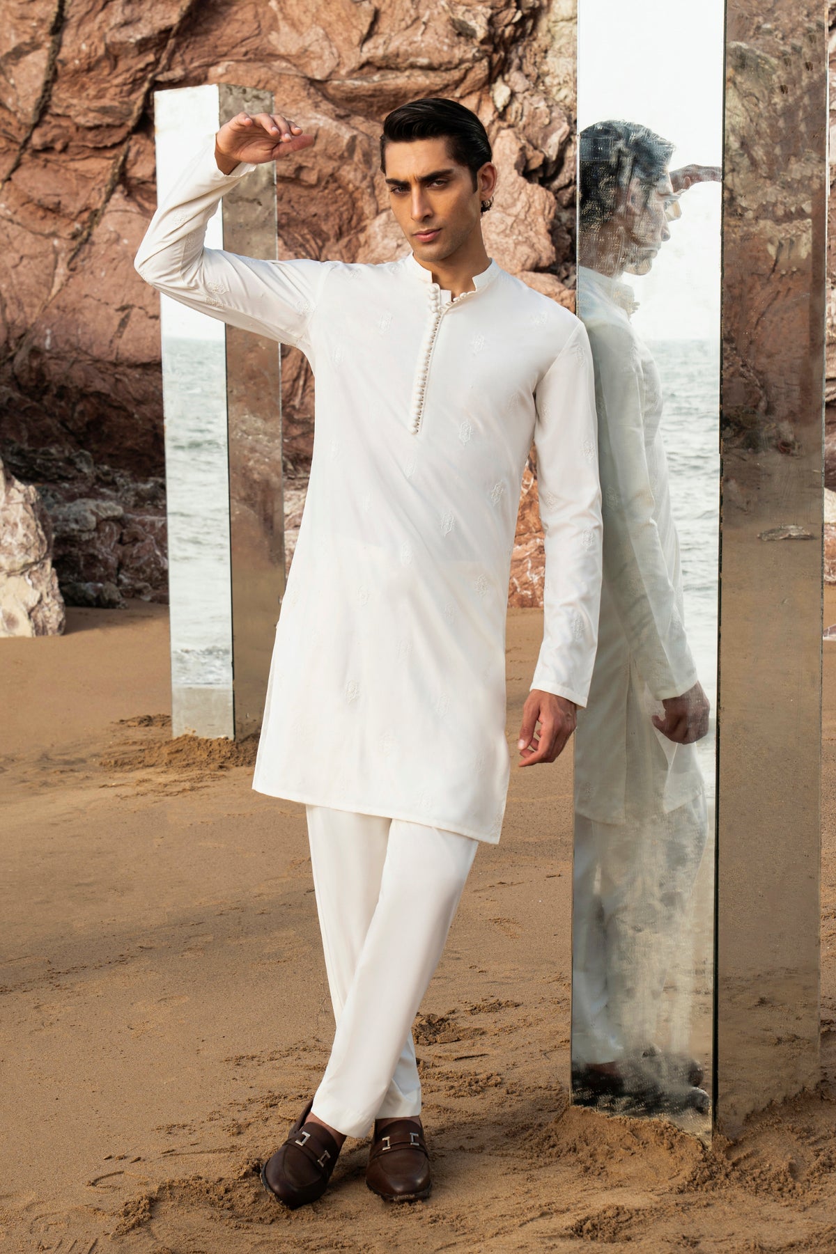Embroidered Kurta Trouser