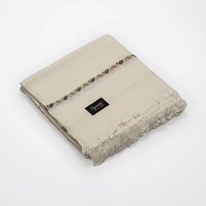 Premium Wool Shawl l Off White