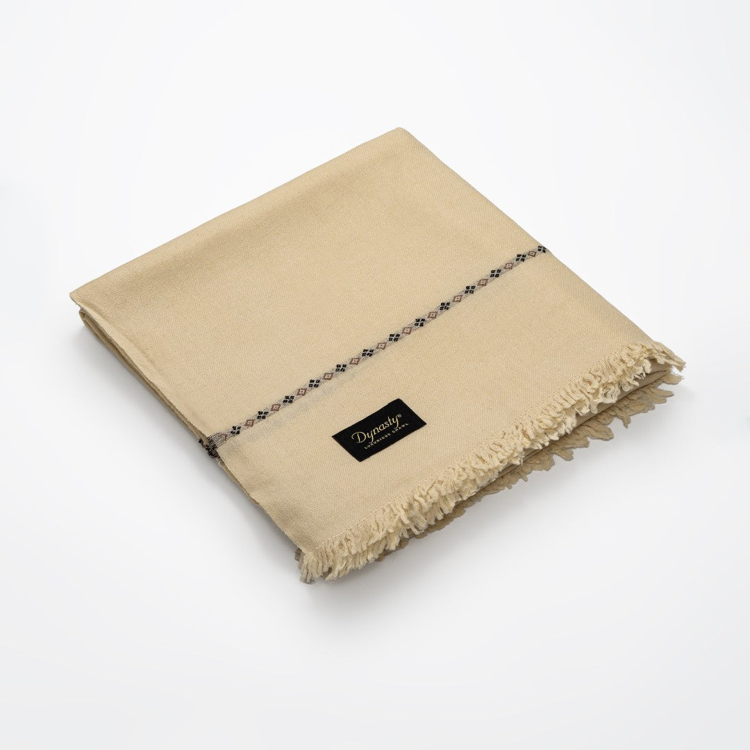 Classic Wool Shawl l Light Beige