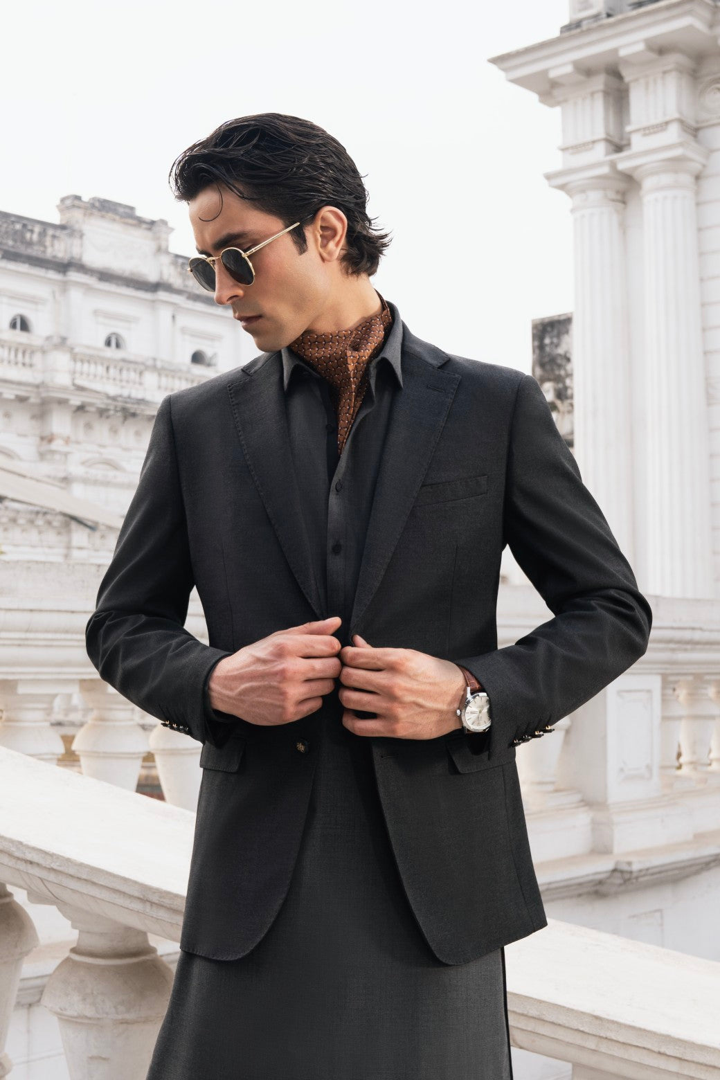 Blended Blazer l Charcoal