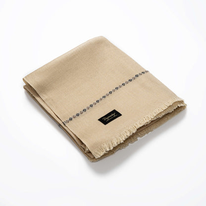 Classic Wool Shawl l Ivory
