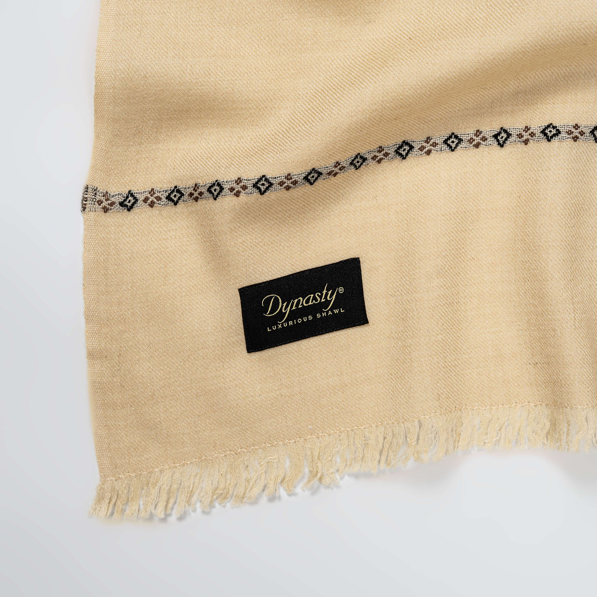 Classic Wool Shawl l Ivory