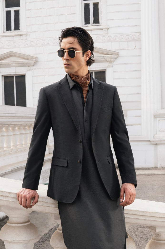 Blended Blazer l Charcoal