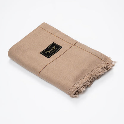 Elegant Wool Shawl l Almond