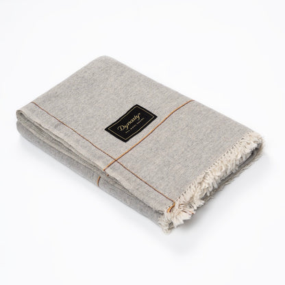 Elegant Wool Shawl l Ash Grey