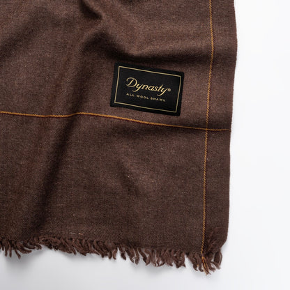 Elegant Wool Shawl l Chocolate