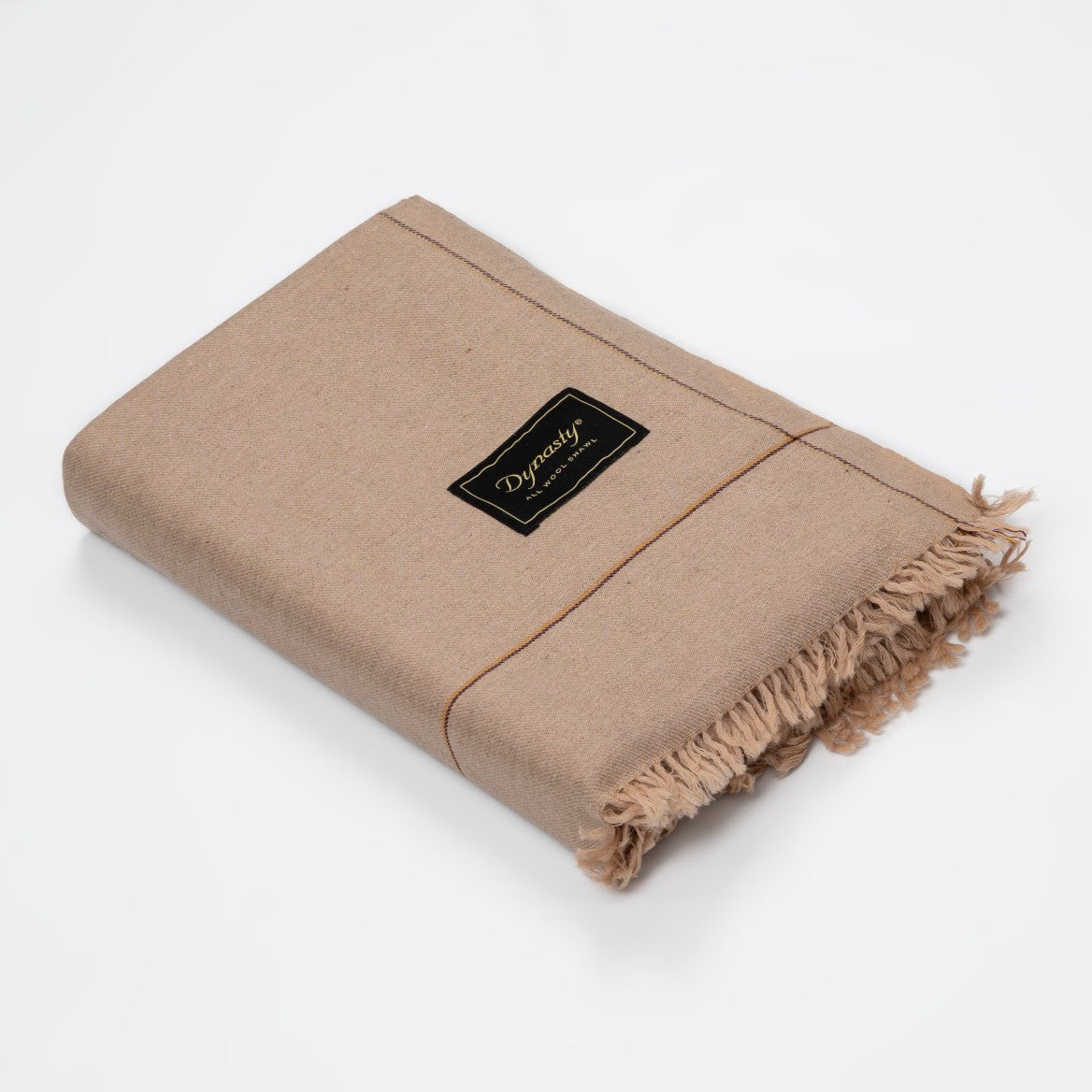 Elegant Wool Shawl l Fawn