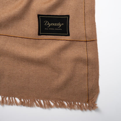 Elegant Wool Shawl l Wheat