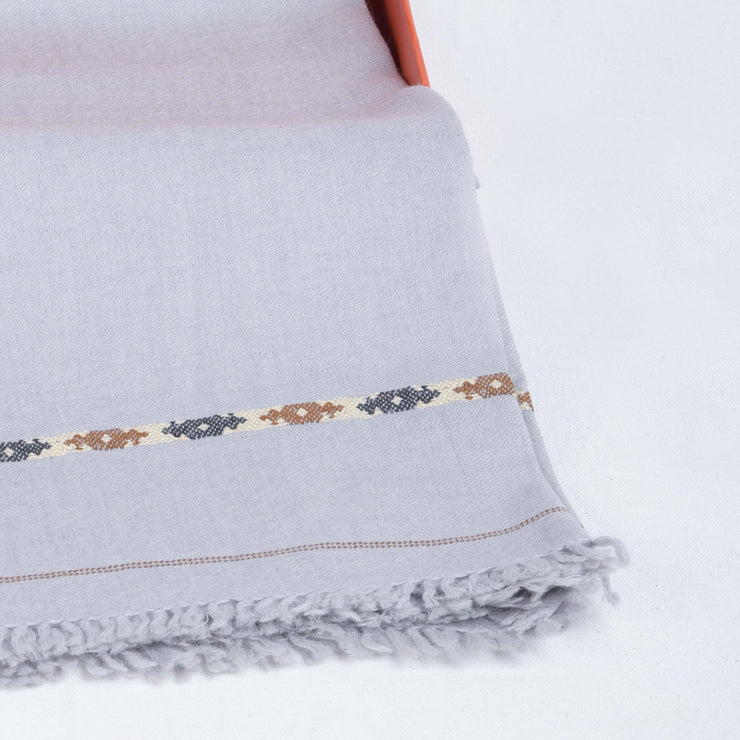 Lux Wool Shawl | Silver