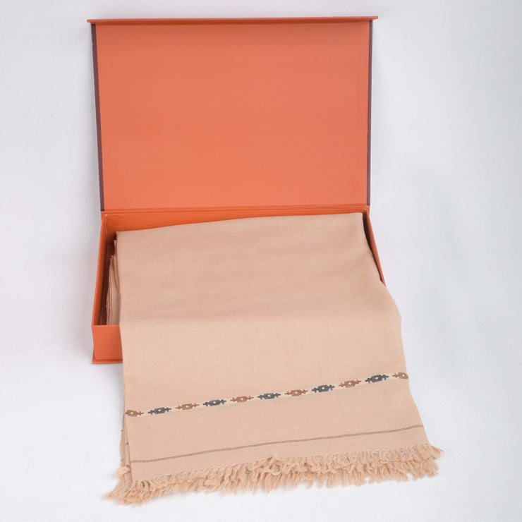 Lux Wool Shawl | Light Peach