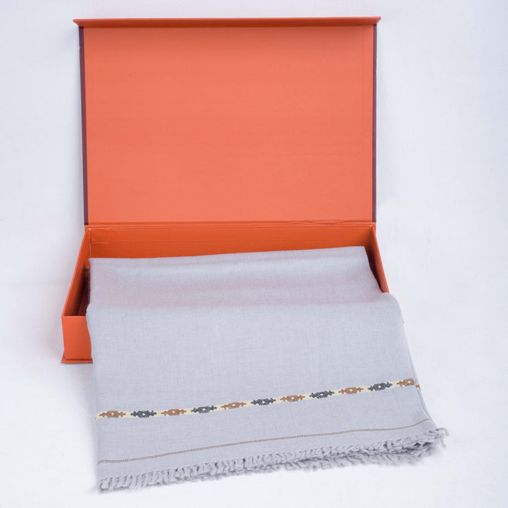 Lux Wool Shawl | Silver
