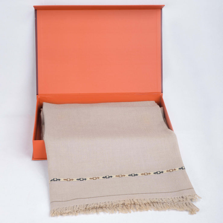 Lux Wool Shawl | Stone